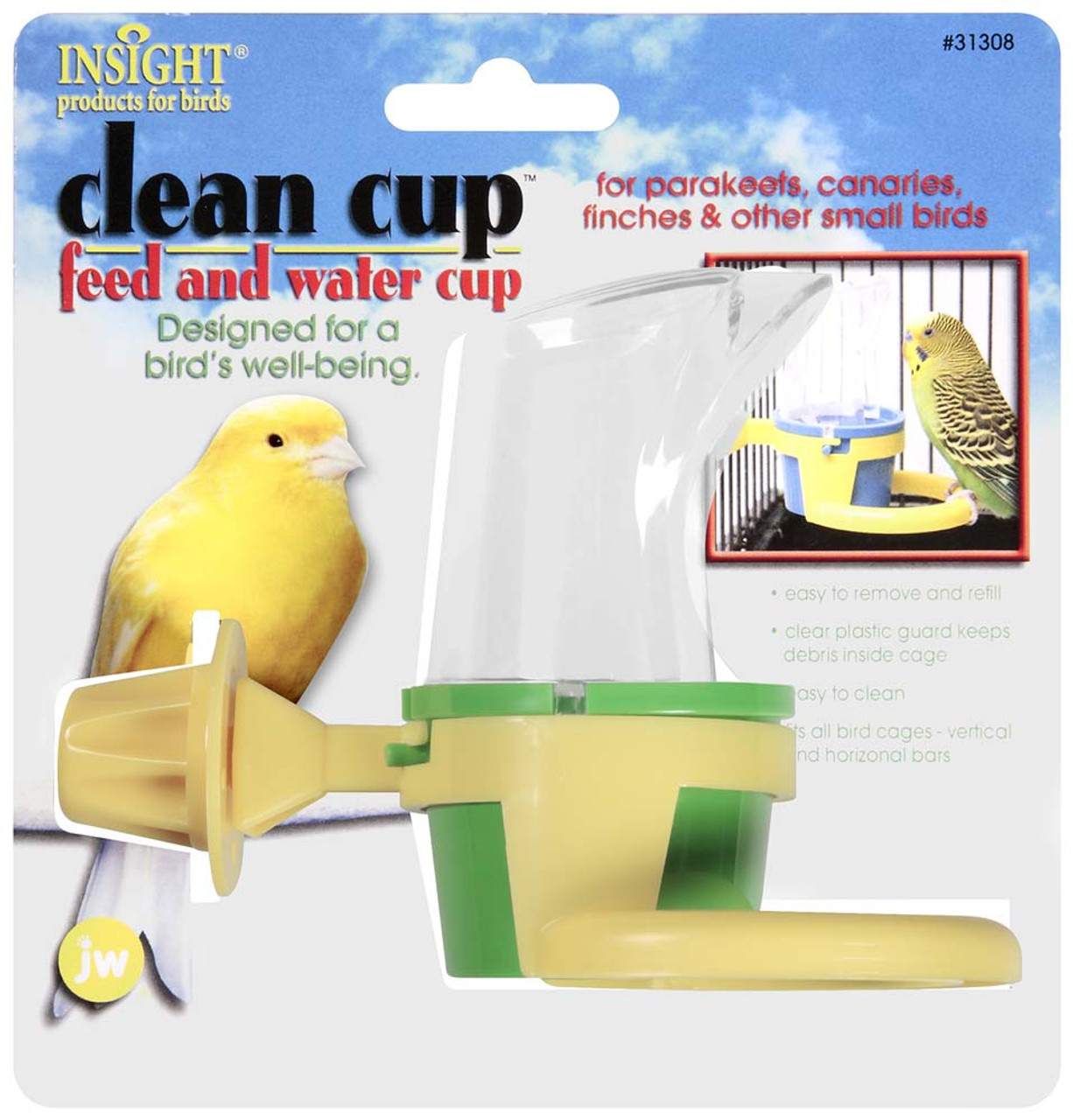 JW Pet Clean Cup Bird Feed & Water Cup