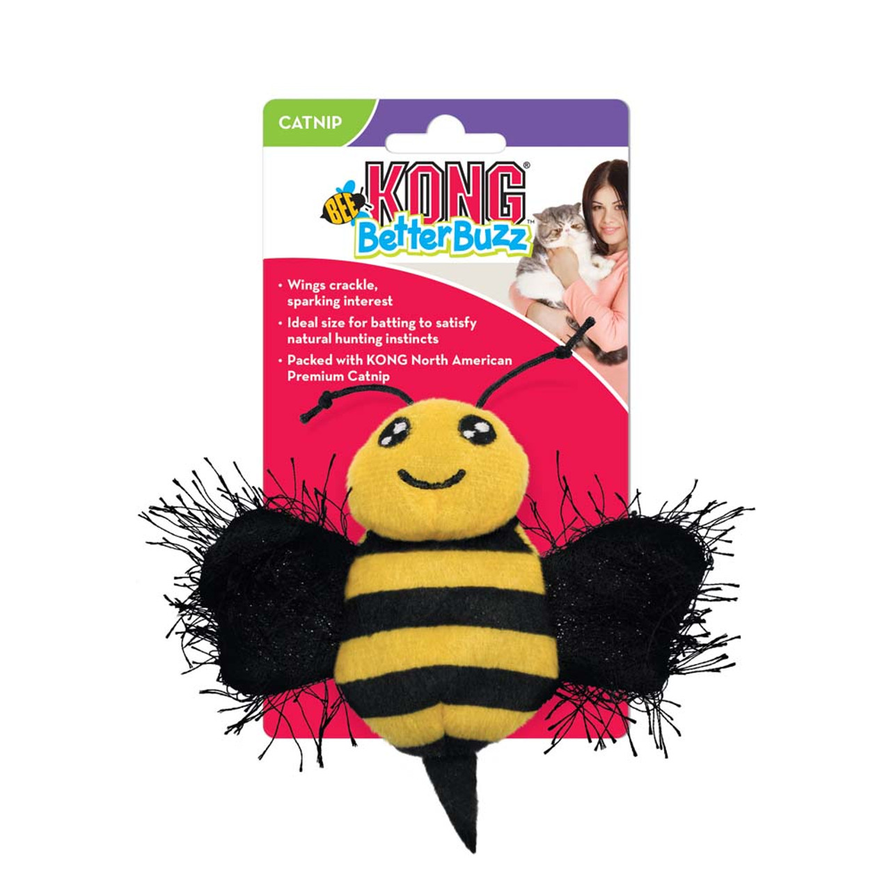 KONG Better Buzz Bee Cat Toy -293183 035585462028