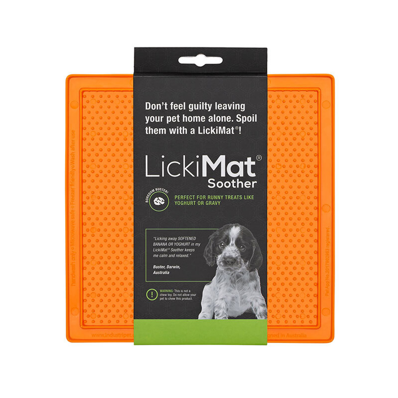 Authentic Lickimat Boredom Buster for Dogs - Perfect with Peanut Butter  (PINK OR BLUE)