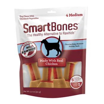 SmartBones Artificial-Free Classic Bone Chew Dog Treat Chicken 11 oz 4 ct MD