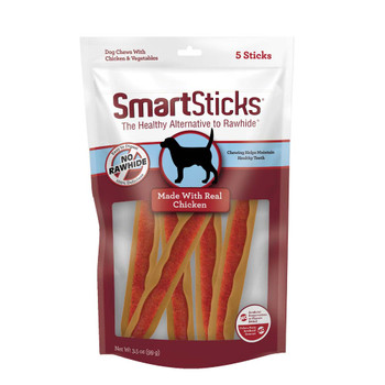 SmartBones SmartSticks Artificial-Free Dog Treat Chicken 3.5 oz 5 ct