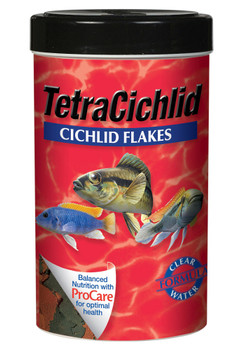 Tetra TetraCichlid Flakes Fish Food 5.65 oz