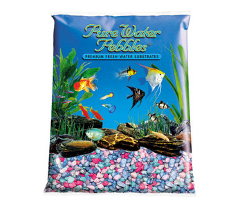 Pure Water Pebbles Premium Fresh Water Frosted Aquarium Gravel Rainbow 6/5 lb