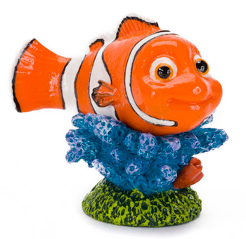 Disney Nemo On Coral Aquarium Statue Blue, Green, Orange Mini