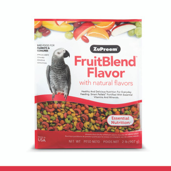 ZuPreem FruitBlend Bird Food Parrots & Conures 2 lb