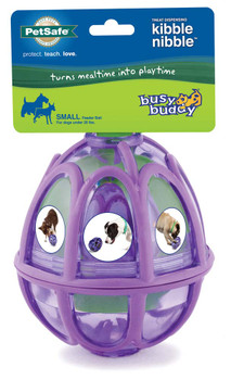 Busy Buddy Dog Toy Kibble Nibble Feeder Ball Purple SM