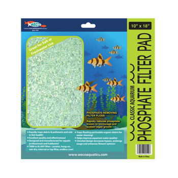Weco Classic Aquarium Phosphate Filter Pad Green 10 in x 18 in