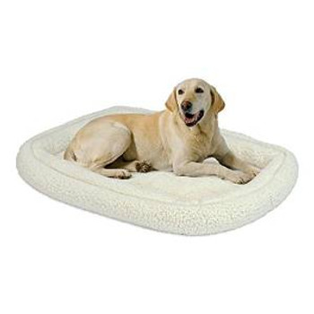 Midwest 40324-Fs Quiet Time Deluxe Double Bolster Bed White 25x20" {L+1}277002 027773019015