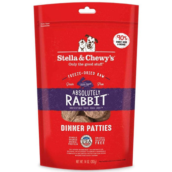 Stella & Chewy's 5.5 oz. Freeze-Dried Absolutely Rabbit Dinner {L+1x} 860154 186011000892