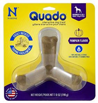 N-Bone Quado Interactive Dog Chew Treat Pumpkin Flavor - Large {L+1} 575174 657546115097