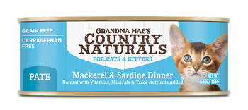 Grandma Mae's Country Naturals Grain Free Wet Cat Food Mackerel & Sardine 5.5oz 24pk
