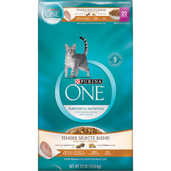 Purina One Chicken and Rice Cat Food 22lb{l-1}178318 017800144100