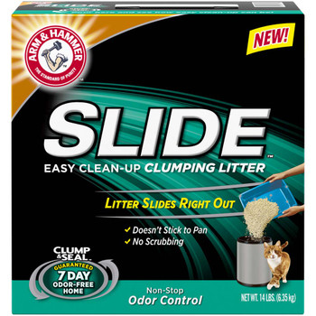 Arm & Hammer Slide Non-Stop Odor Control Clumping Cat Litter 14 lb