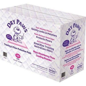 Midwest Dry Paws Training and Floor Protection Pads 100 Pet Package {L-1}277404 027773010227