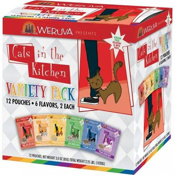 Weruva Grain Free Cats In The Kitchen Pouches Variety Pack-1.3-oz, Case Of 12-{L+x} 878408003547