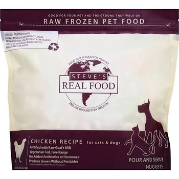 Steve's Real Food Dog Frozen Chicken Nuggets 5lb !{L-x} SD-5 691730153021