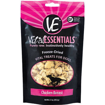 Vital Essentials Freeze Dried Chicken Breast Vital Treats For Dogs-2.1 Oz-{L+x} 033211005069
