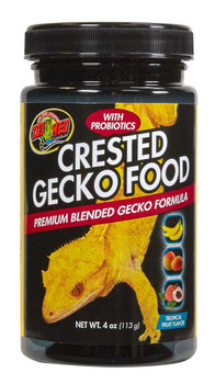 Zoo Med Crested Gecko Food Premium Blended Tropical Fruit Dry Food 4 oz