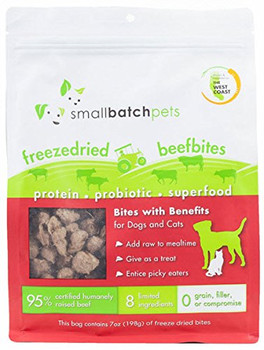 Small Batch Dog Cat Freeze-dried Small Bites Beef 7oz {L+x} 696859169670