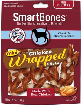 SmartBones Chicken Wrap Mini Sticks Chicken 15 Pk {L+1} 923149 810833029587