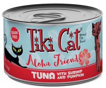 Tiki Cat Aloha Friends Grain Free Tuna With Shrimp And Pumpkin Canned Cat Food-5.5-oz, Case Of 8-{L+1x} 693804400383
