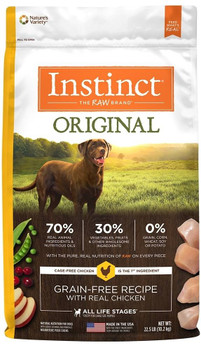 High Animal Protein, Grain-free Recipe Guided By Our Belief In Raw, Instinct Original Grain-free Recipe With Real Chicken Unlocks Your Dogs Potential To Thrive. Cage-free Chicken Is The First Ingredient  Packed With Animal Protein For Strong, Lean