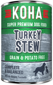 Turkey Single Meat Stew For Dogs&#13;&#10;&#13;&#10;koha Stew Recipes Are Ideal For Rotational Feeding. Our Turkey Stew Dog Food Contains Premium Usa Turkey. All Stew Recipes Include New Zealand Green Mussel To Support Joint Health And Pumpkin For Healthy