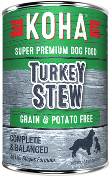 Koha Grain & Potato Free Turkey Stew Canned Dog Food-12.7-oz, Case Of 12-{L+x} 10811048021554