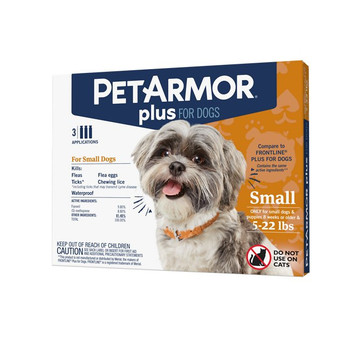 Sergeants Pet Armor Plus Flea & Tick Squeeze-on for Dogs and Puppies 4-22 lbs {L+2} 073091025658
