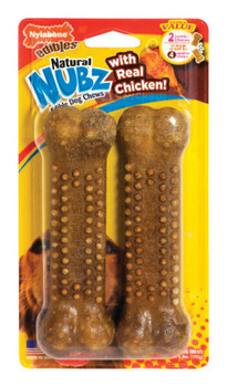 Nylabone Edible Natural Nubz Chicken Jumbo 2ct {L-b}181598 018214833932