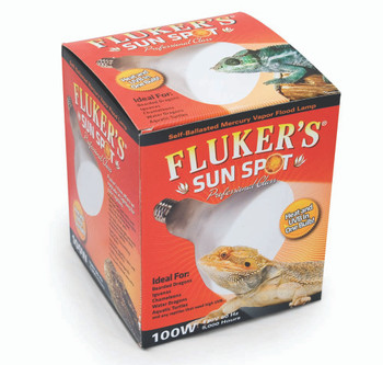 Fluker's Sun Spot Mercury Vapor Bulb White 100 Watt