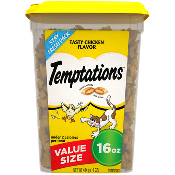 Temptations Classics Crunchy & Soft Adult Cat Treats Tasty Chicken 16oz