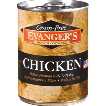 Evanger's Grain-Free Wet Dog & Cat Food Chicken 12.8oz 12pk
