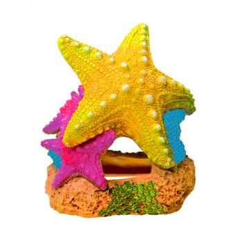 Blue Ribbon Exotic Environments Sea Star Duo Aquarium Ornament without Plant Multi-Color 3.35 in