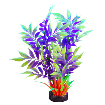 Marina iGlo Plant Yellow Purple - Wide Leaf Bamboo 7.5" 080605110168