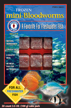 San Francisco Mini-Bloodworms Frozen Fish Food 3.5 oz SD-5