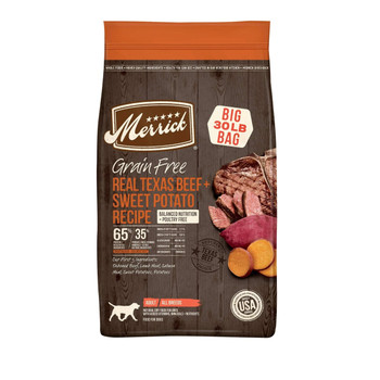 Merrick GF Texas Beef and Sweet Potato Recipe 30 lb 022808385950