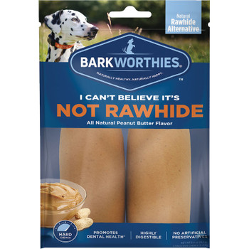 Barkworthies Dog Not Rawhide Rolls Peanut Butter Small 2 Pack 840139121456