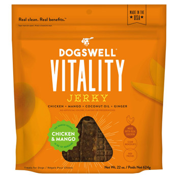 Dogswell Vitality Chicken & Mango Jerky Treat 22 oz 693804292810