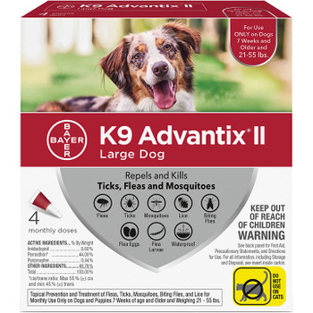 K9 Advantix Ii Dog Large 21-55lb Red 4 Pack 724089203991