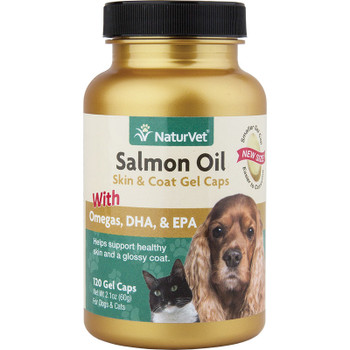 Naturvet Dog Salmon Oil Gel Cap 120 Count