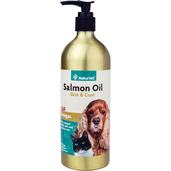 Naturvet Dog Cat Salmon Oil Skin & Coat Omegas 16oz