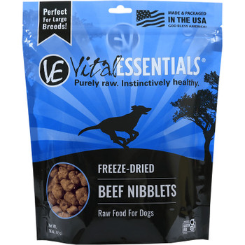 Vital Essentials Dog Freeze-dried Nibs Beef 16oz 840199638239