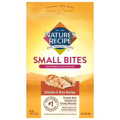 Nature's Recipe Chicken & Rice Small Bites Dog Food 4 / 4 lb 730521628512