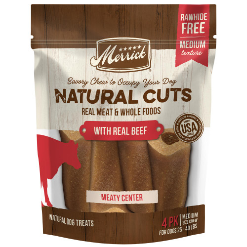 Merrick Natural Cuts with Real Beef Medium Chew 6 / 4 ct 022808750086