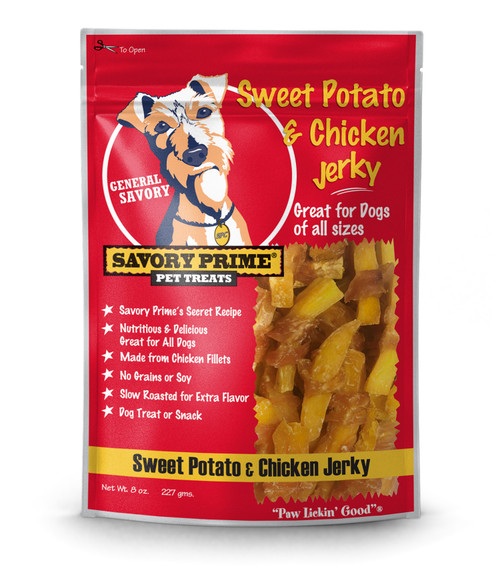 Savory Prime Jerky Treats Sweet Potato & Chicken 8oz