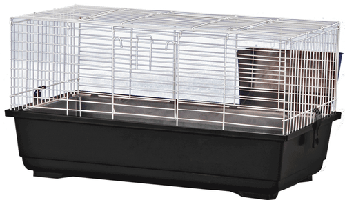A & E Cages Rabbit Cage Black 47 inches X 23 inches X 20 inches