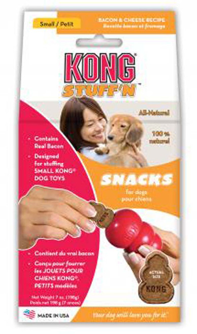 KONG Stuff'N Snacks Dog Treats Bacon & Cheese SM 8oz