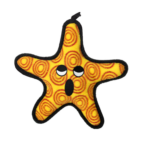 Tuffy Ocean Creature Starfish Durable Dog Toy Orange 10in