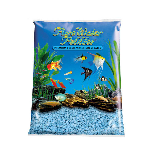 Pure Water Pebbles Premium Fresh Water Coated Aquarium Gravel Heavenly Blue 2/25 lb